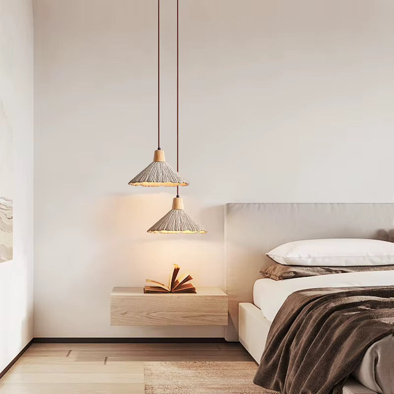 Textured Fringe Pendant Light Trio