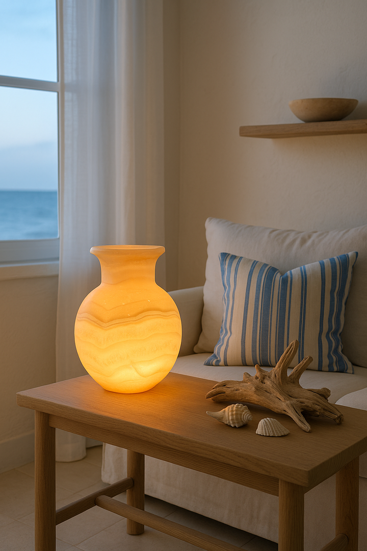 Alabaster Vase Glow Table Lamp