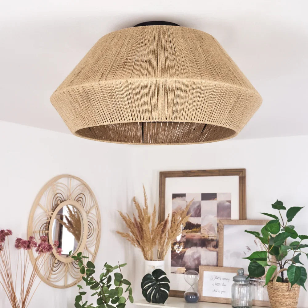 Natural Fiber Woven Ceiling Light