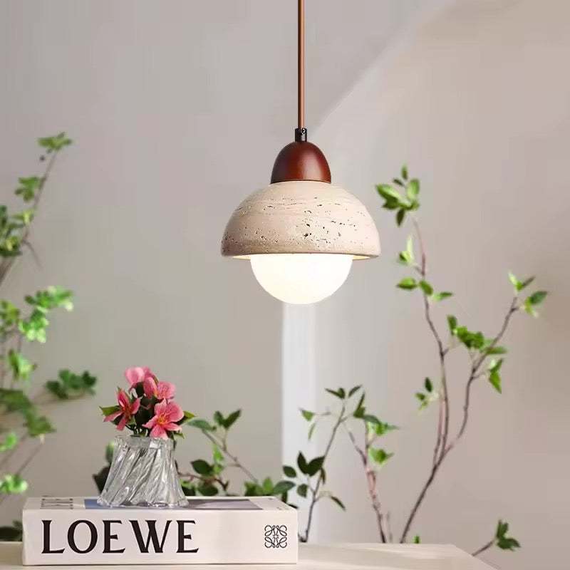 Half Dome Travertine Pendant