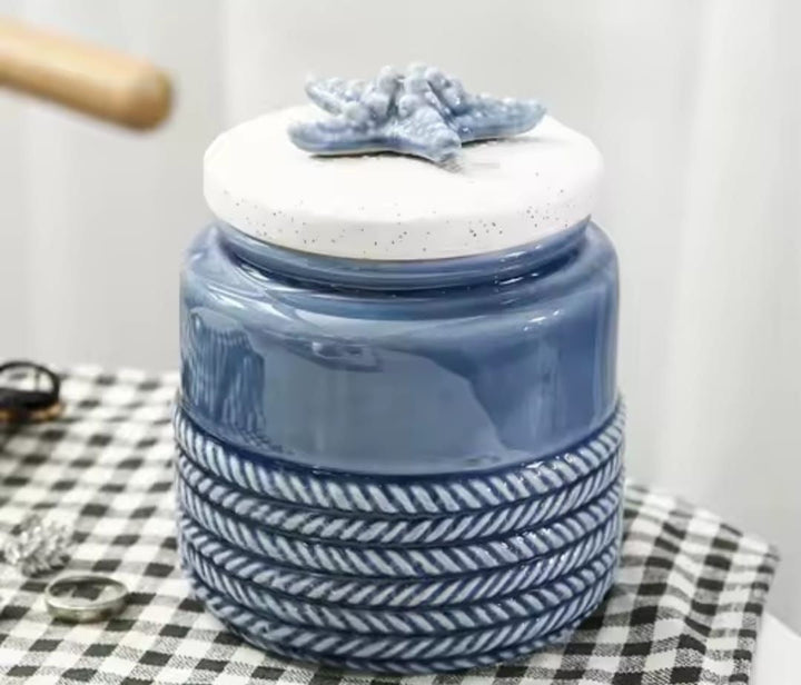 Nautical Ceramic Jar Set