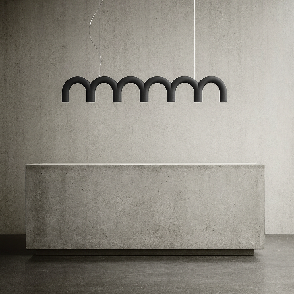Modern Black Arc Pendant Light