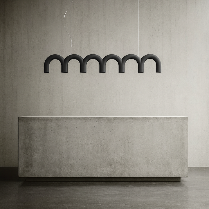 Modern Black Arc Pendant Light
