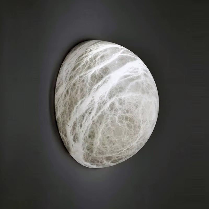Minimal Spanish Alabaster Wall Sconce