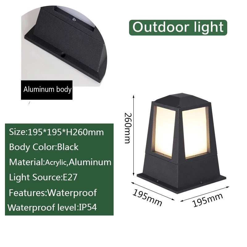 Modern Outdoor Lantern Bollard Light