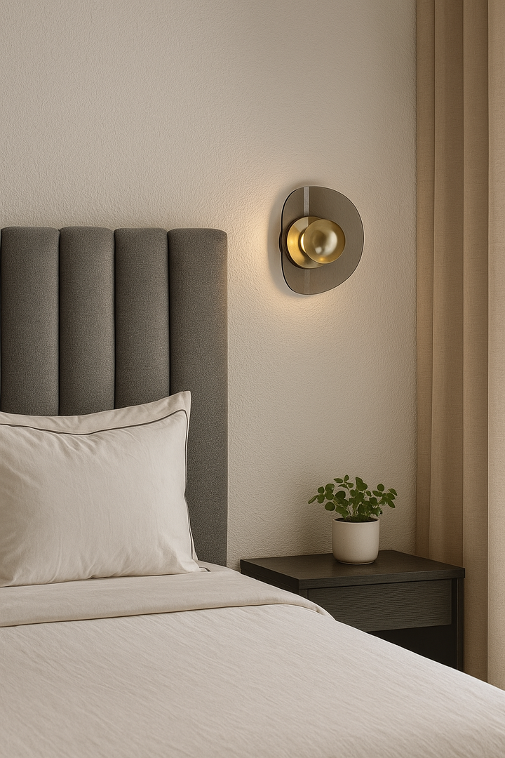 Modern Gold and Glass Wall Light