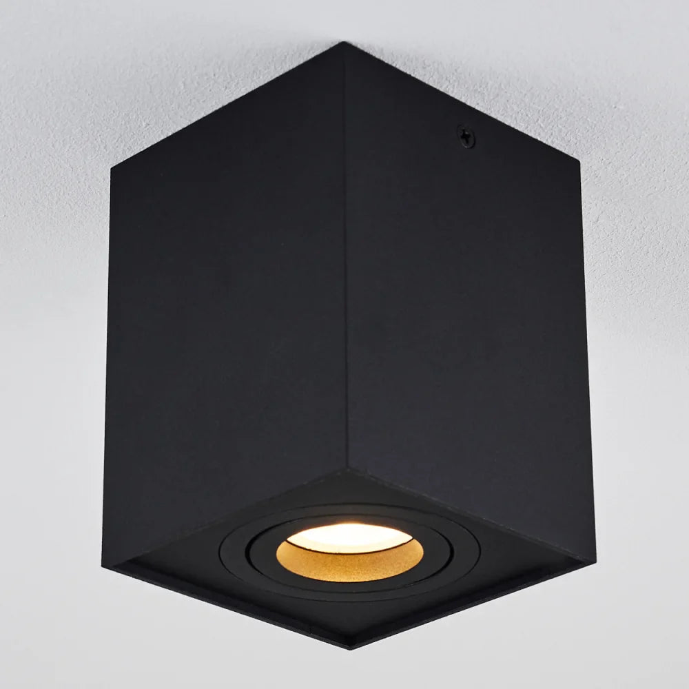 Modern Black Rectangular Ceiling Spotlight