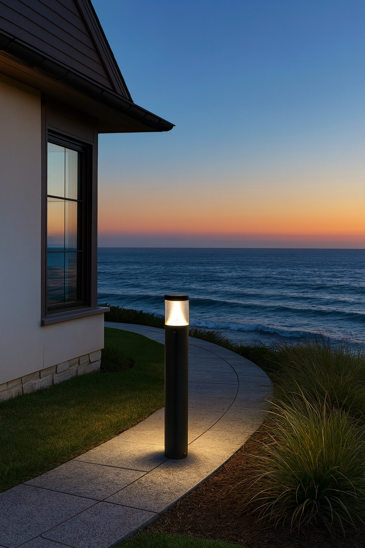 Black Outdoor Bollard Light