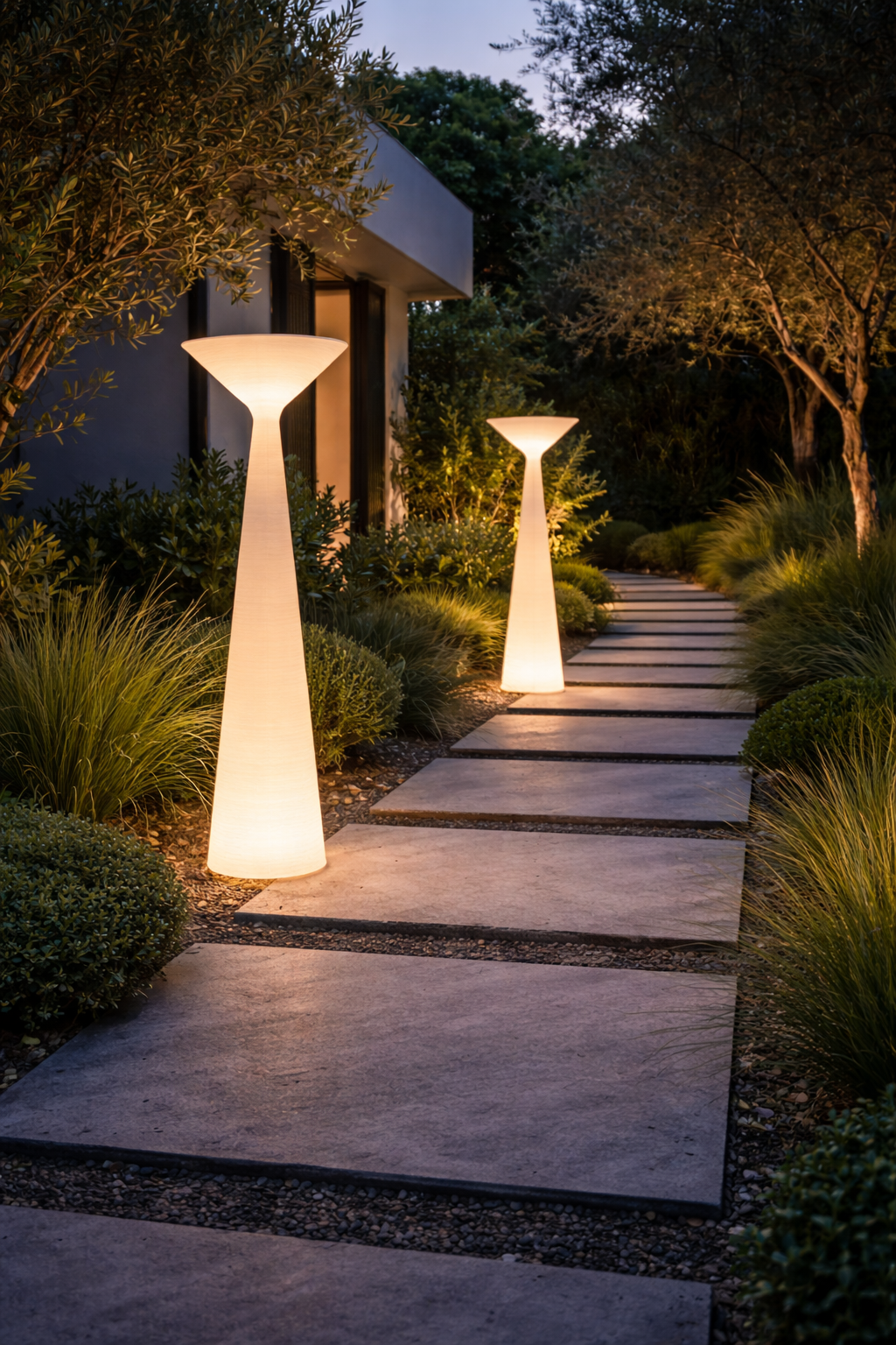 Aura Column - Modern Sculptural LED outdoor Floor Lamp