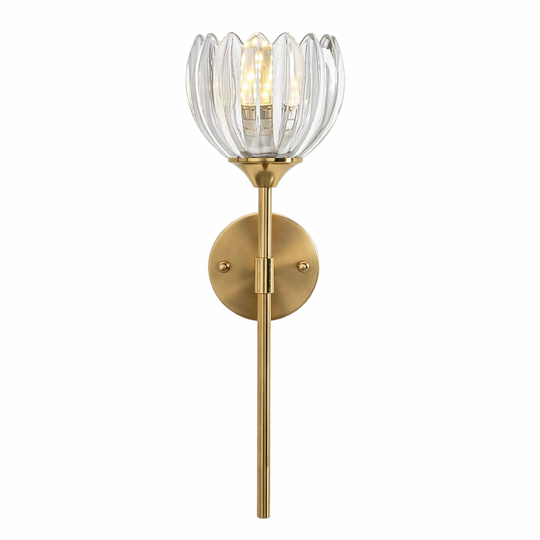 Brass Glass Wall Sconce
