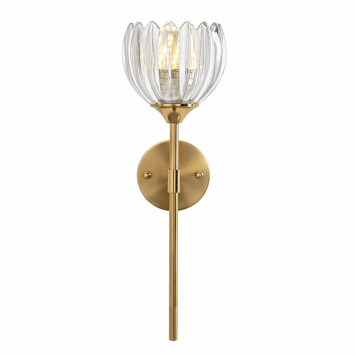Brass Glass Wall Sconce