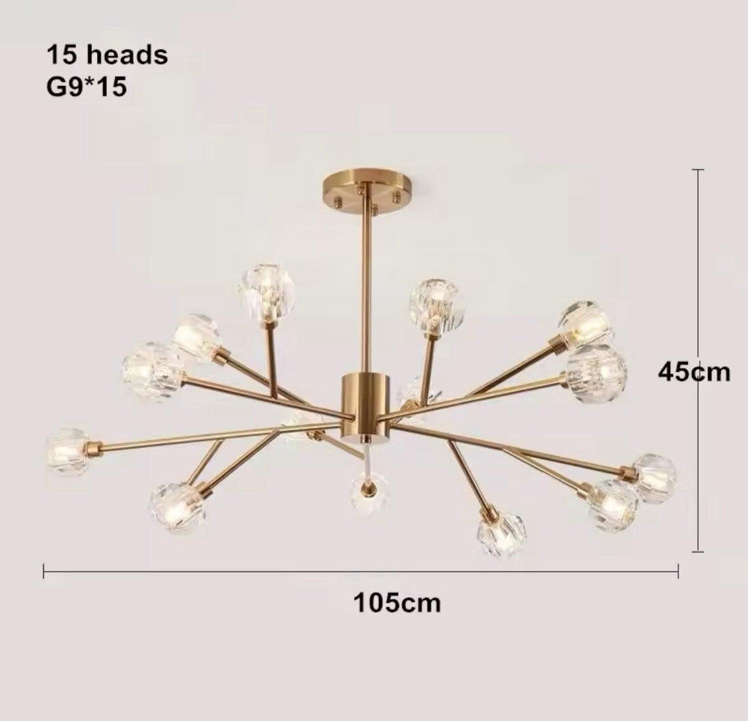 Modern Gold Branch Chandelier