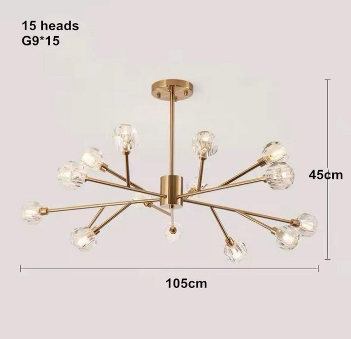 Modern Gold Branch Chandelier