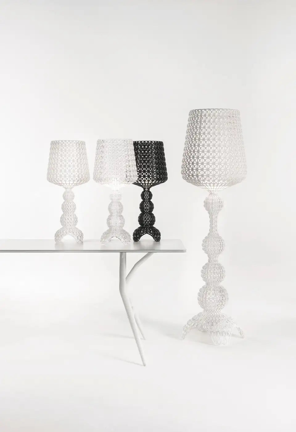 Decorative Table Lamp with Colorful Mesh Design