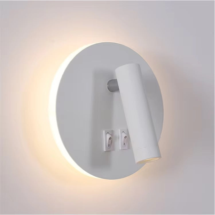 Modern Adjustable Wall Spotlight with White Finish