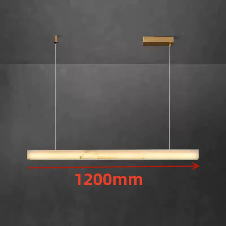Modern Linear LED Pendant Light in Warm Ivory