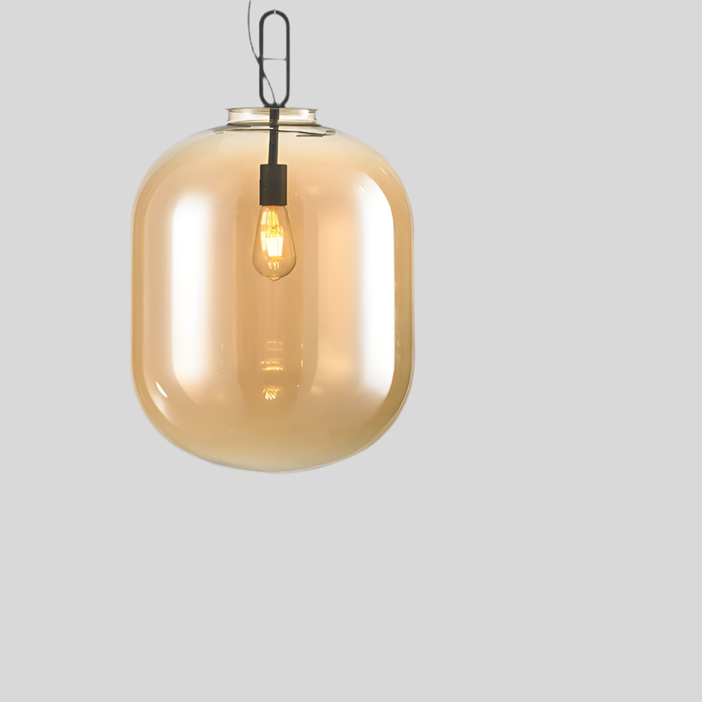 Amber Glass Pendant Light