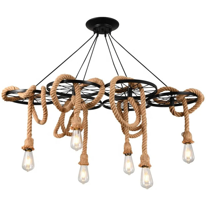 Rope Wheel Chandelier