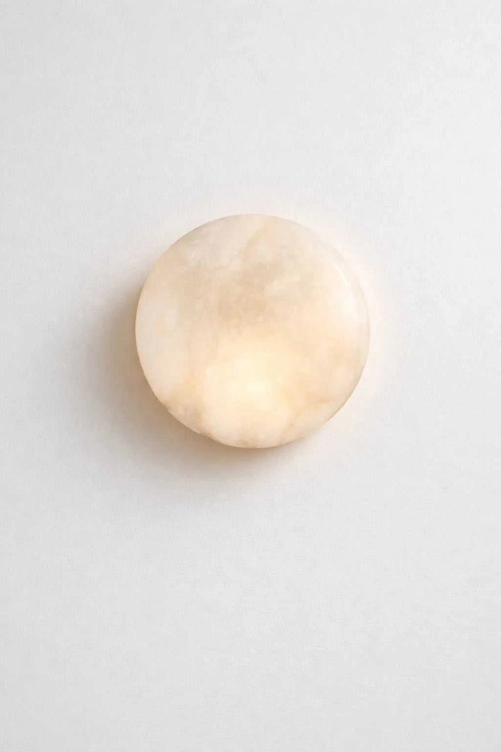 Minimal Spanish Alabaster Wall Sconce