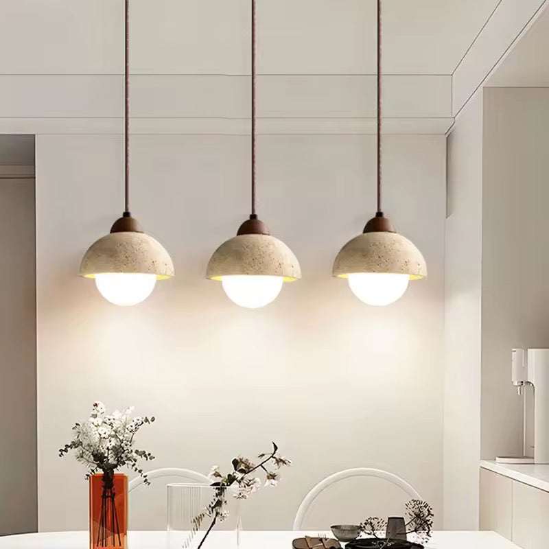 Half Dome Travertine Pendant