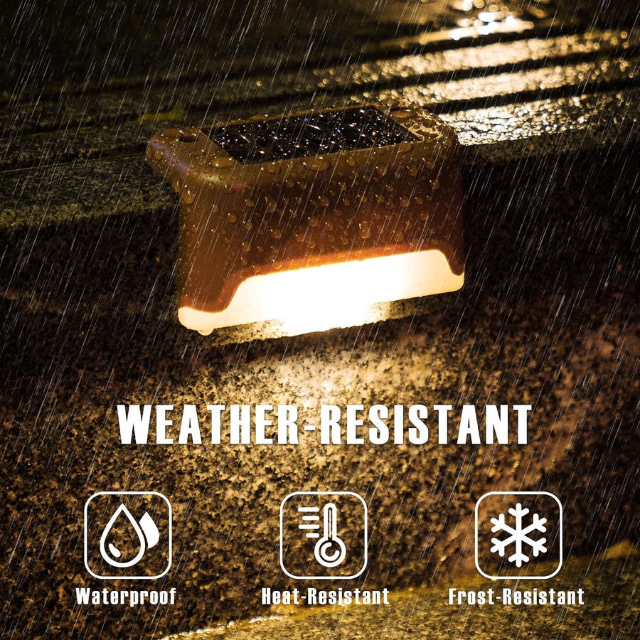 Weather-Resistant Solar Step Light set of 4
