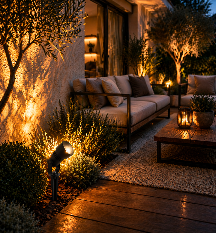 Garden Spike light with cap Head