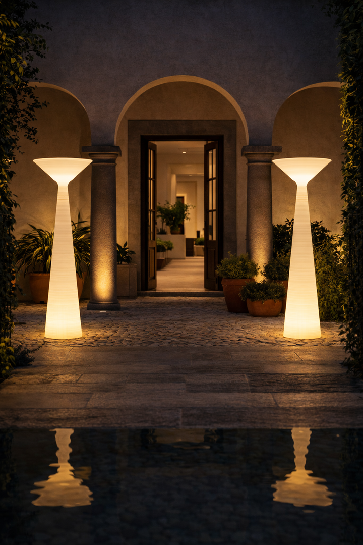 Aura Column - Modern Sculptural LED outdoor Floor Lamp