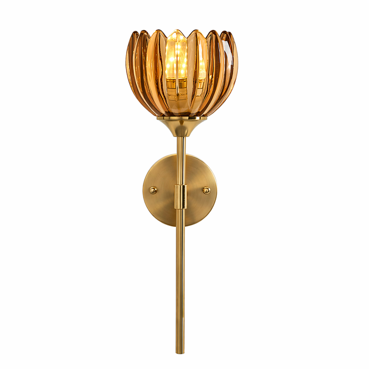 Brass Glass Wall Sconce