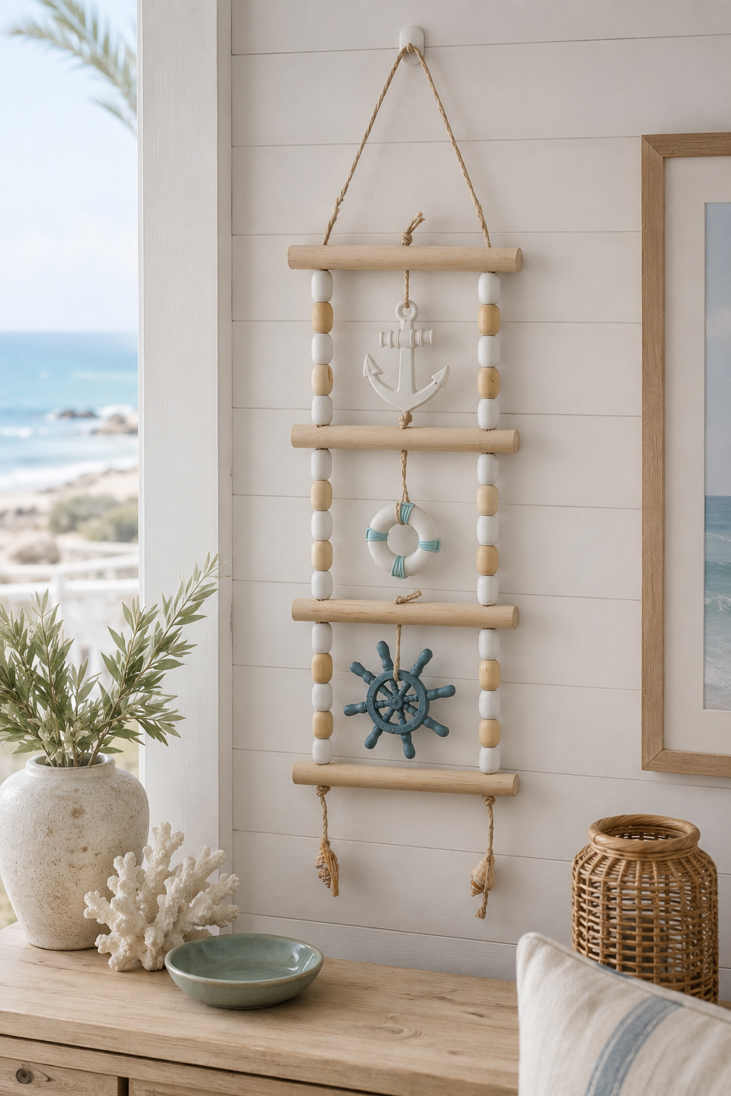 Coastal Nautical Wooden Wall Hanging Decor