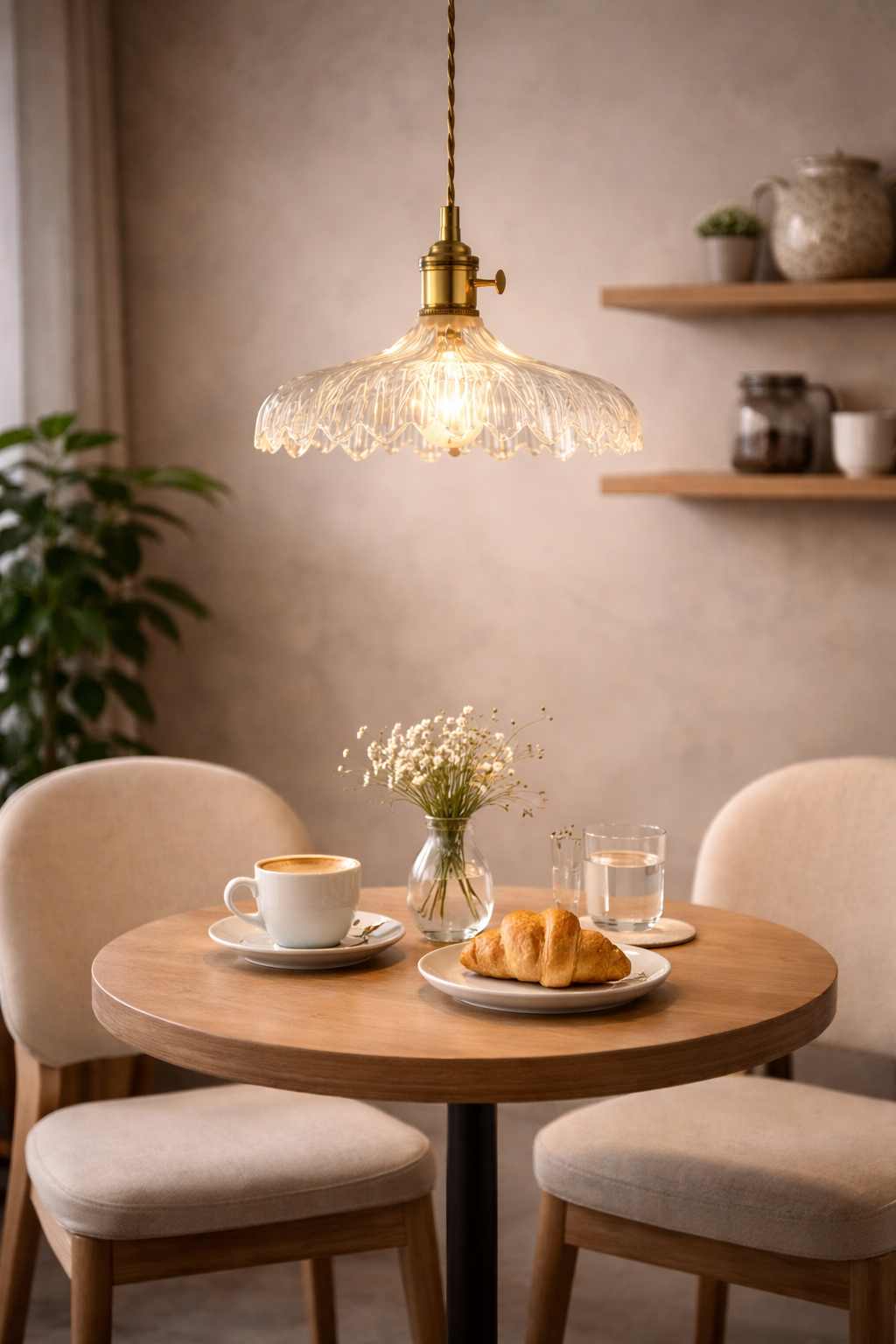 Vintage-Inspired Clear Glass Pendant