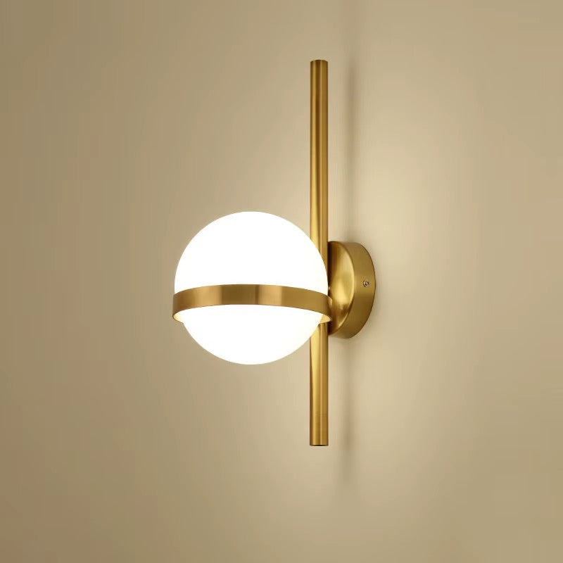 Modern Gold Globe Wall Sconce