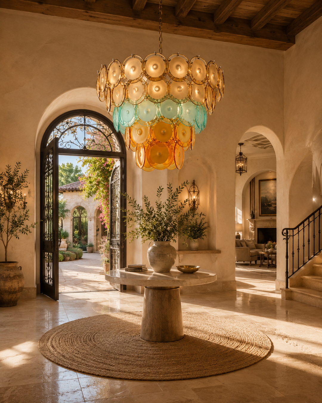 Aurora Art Glass Chandelier