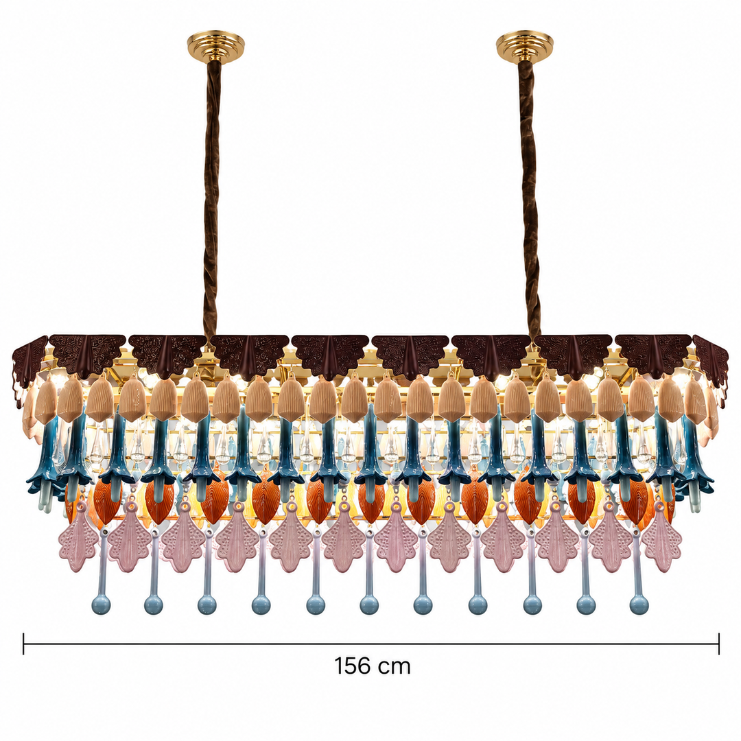 Bohemian Ceramic Tassel Chandelier