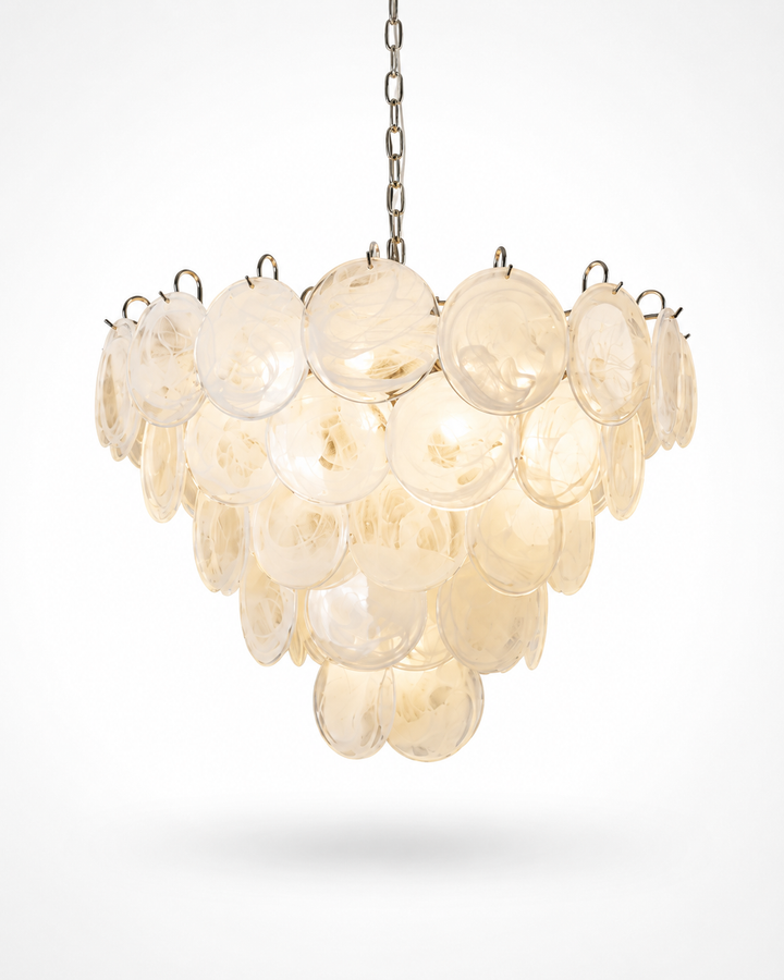 White Glass Chandelier