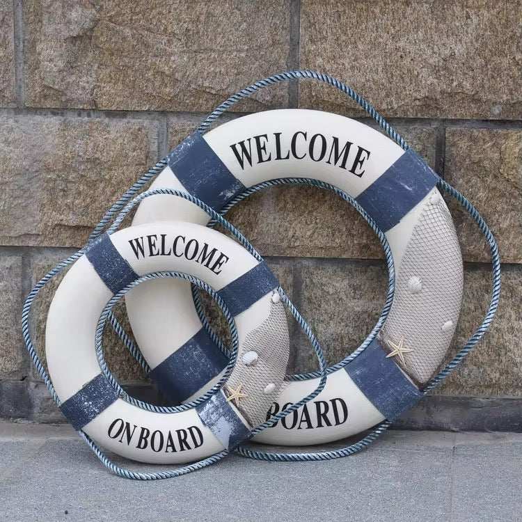 Life Ring Decor Navy Blue