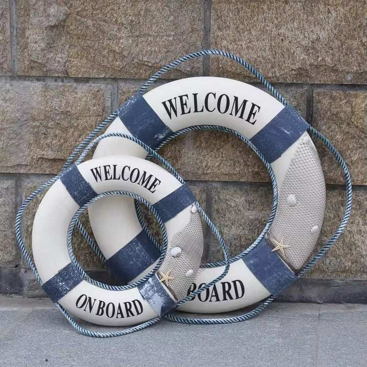 Life Ring Decor Navy Blue