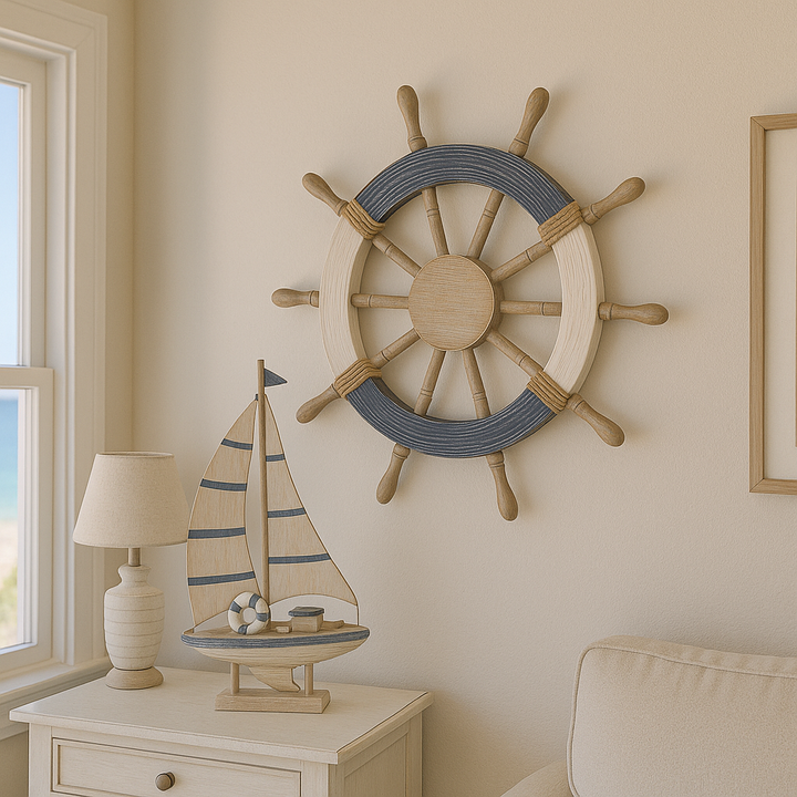 Wooden Ship Wheel Decor