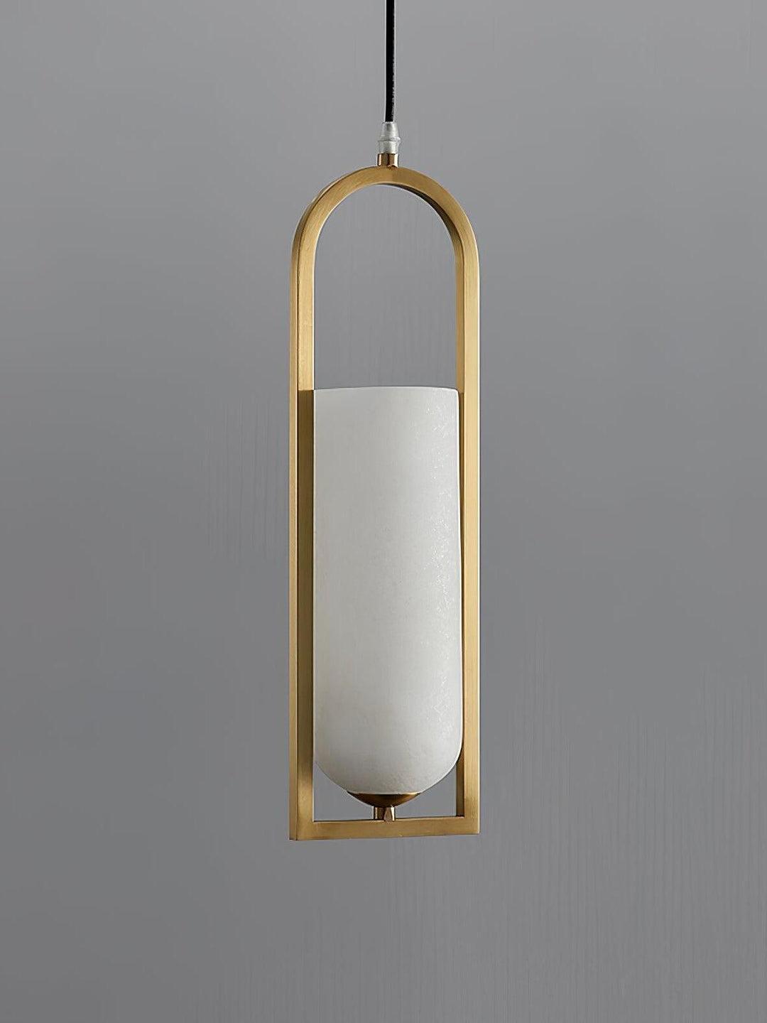 Minimal Arch Natural Spanish Alabaster Pendant Light