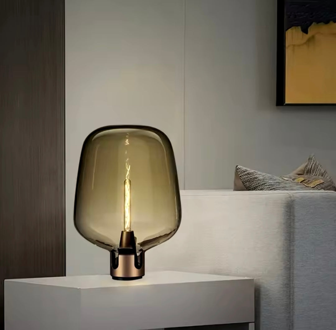 Modern Glass Table Lamp with Unique Design