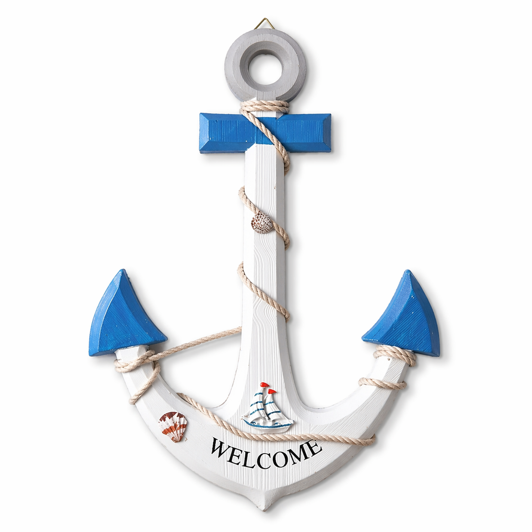 Decorative anchor wall accent for nautical wall decor