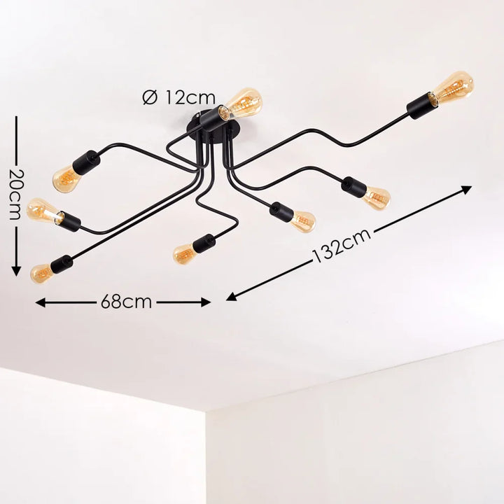 Contemporary Branch Black Ceiling Light