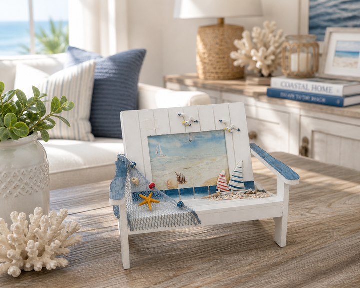 Coastal Bench Photo Frame