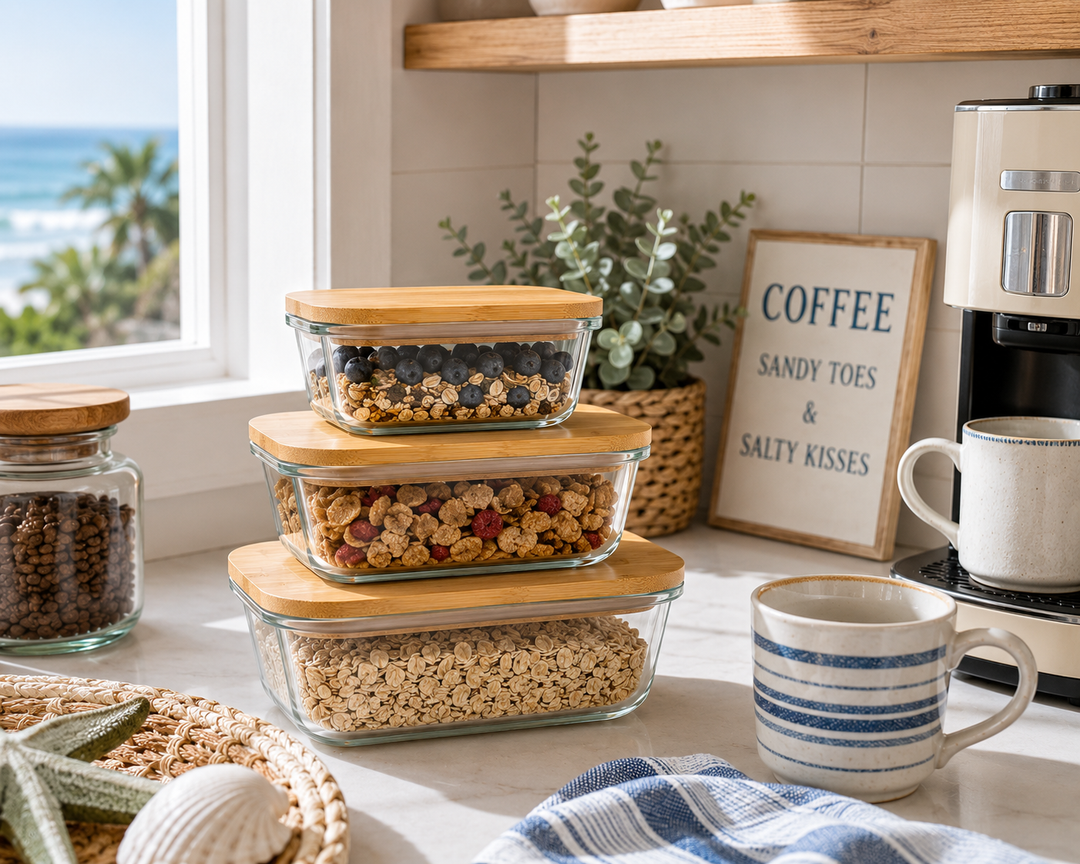 Glass Food Storage Container Set