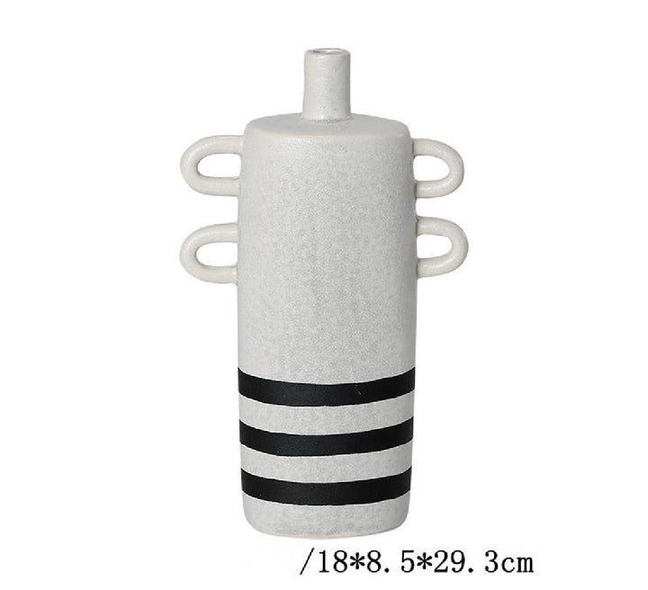 Modern Monochrome Abstract Vase Set of 3