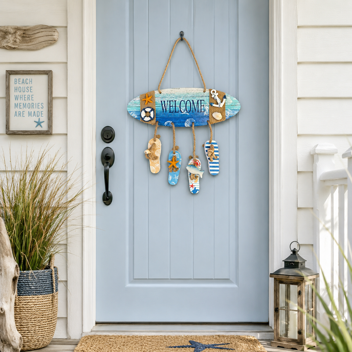Welcome Surfboard Wall Hanging