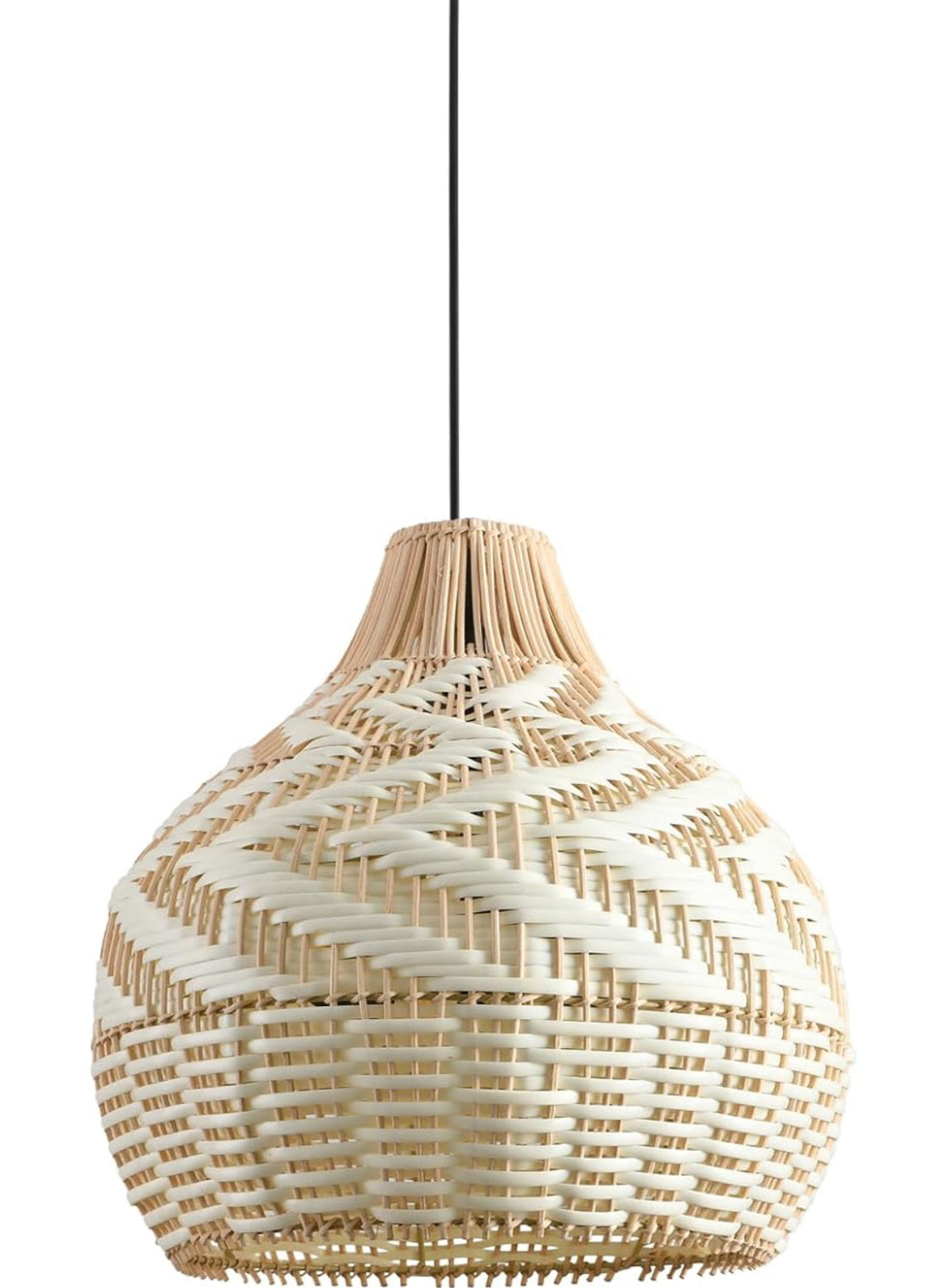 Bohemian Woven bamboo rattan Pendant Light with Natural Rattan Shade