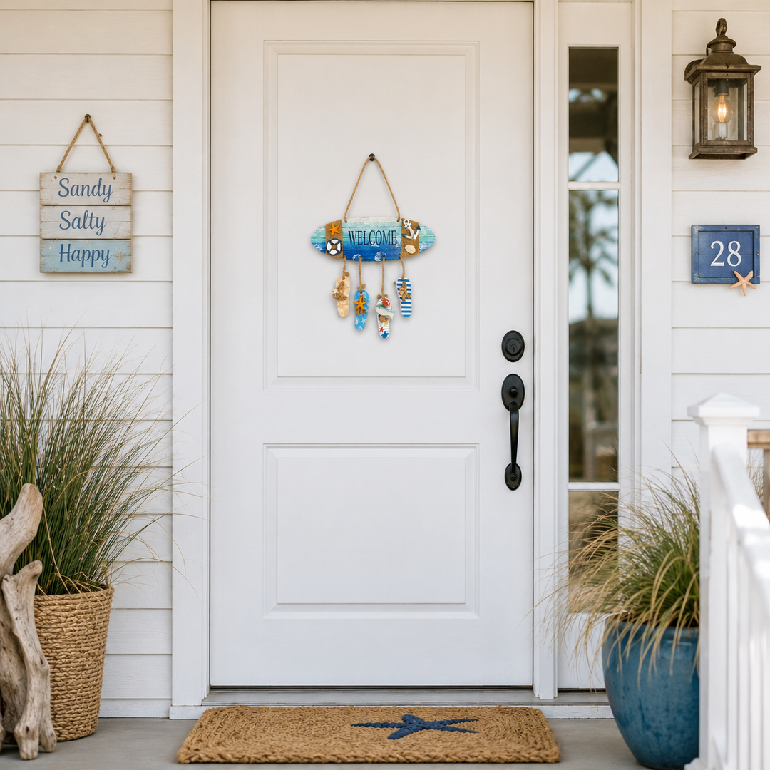 Welcome Surfboard Wall Hanging