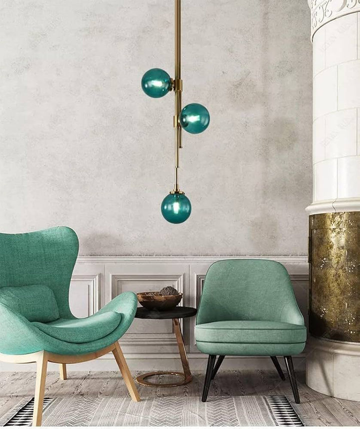 Modern Green Globe Pendant Light