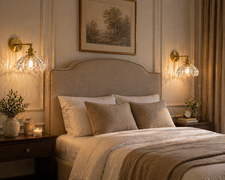 Brass Glass Wall Sconce