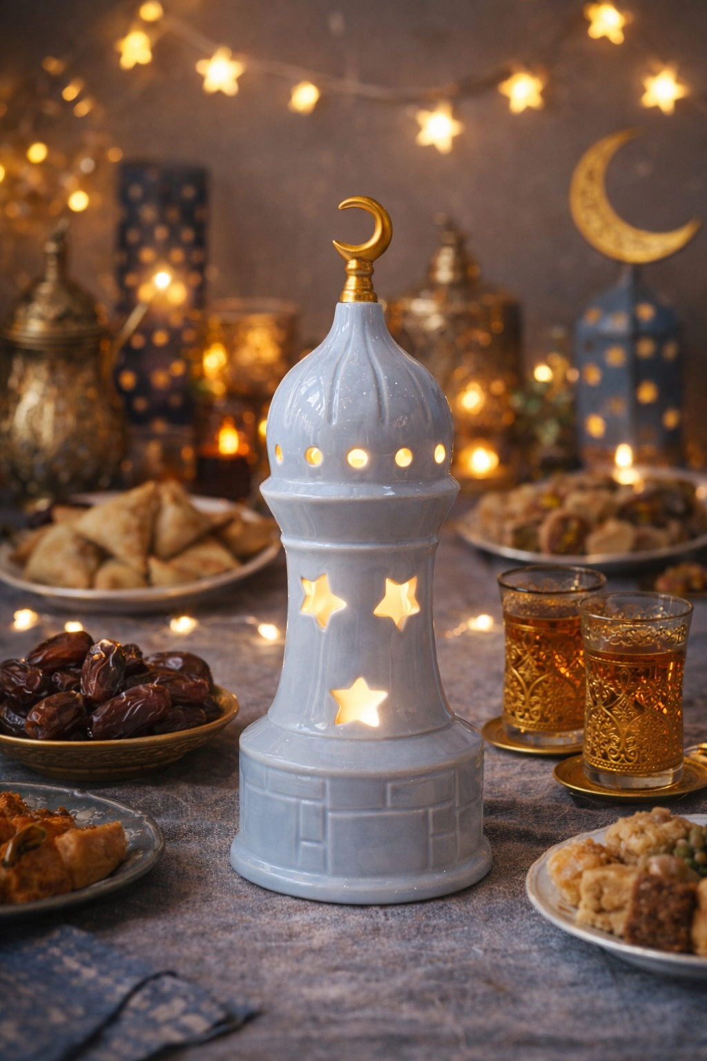 Hilal Glow Ceramic Ramadan Lantern